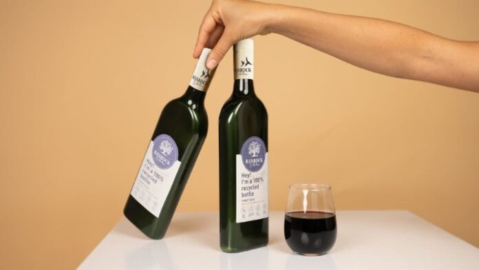 bor; Eco-Flat Wine Bottle